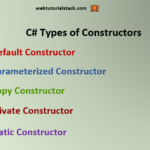 C# Types of Constructors